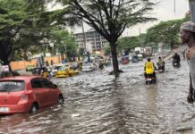 Conakry : Commandayah inondé après la forte pluie de ce vendredi